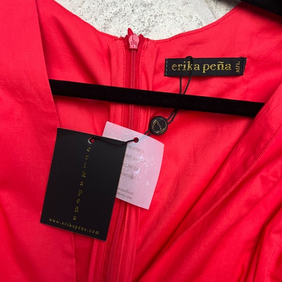 Erika Peña Chloe hot red dress size M/L - Picture 3 of 5